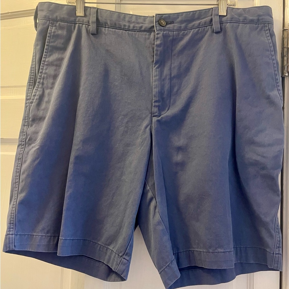 Men's Navy Flat Front Shorts